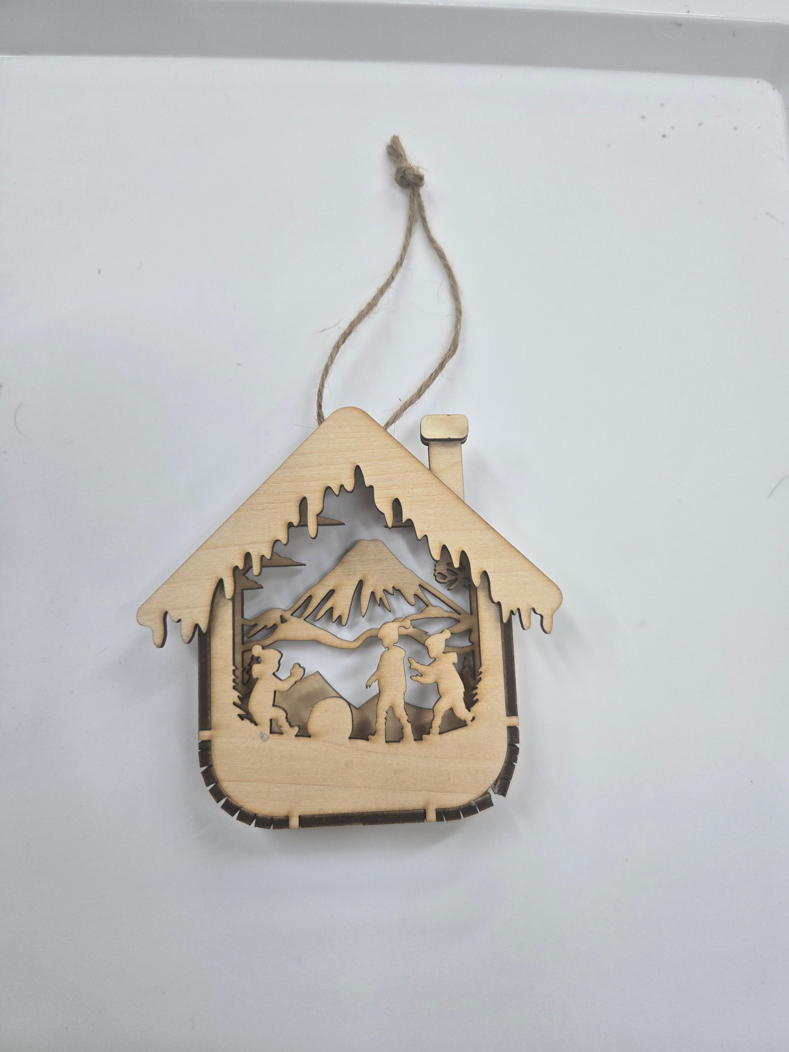 Small 3D Box Christmas Ornament

L x W x H = 4in x 3/4in x 4in