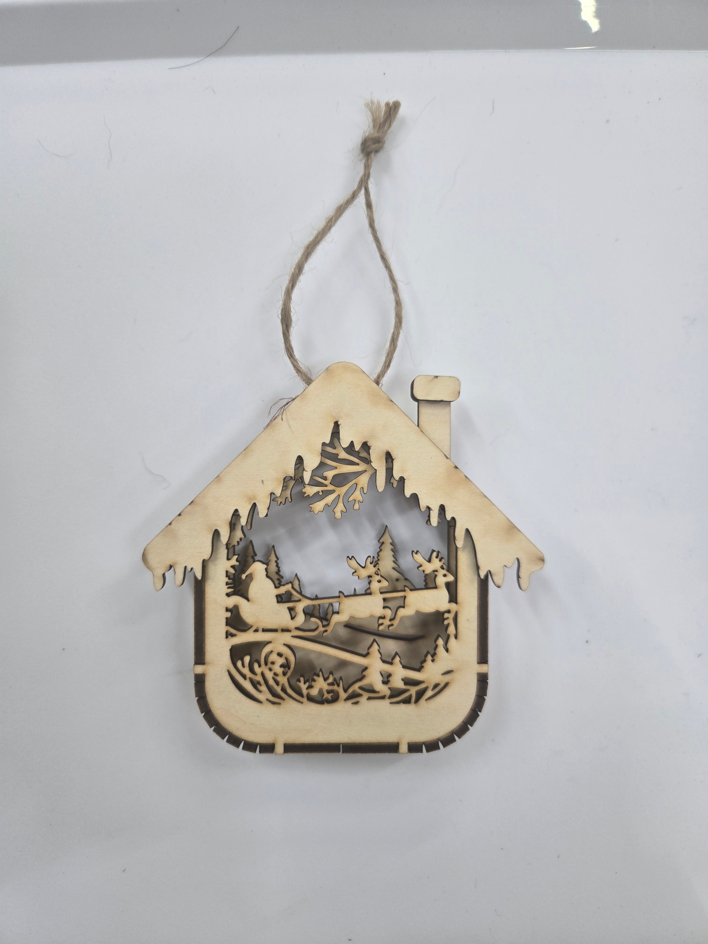 Small 3D Box Christmas Ornament

L x W x H = 4in x 3/4in x 4in