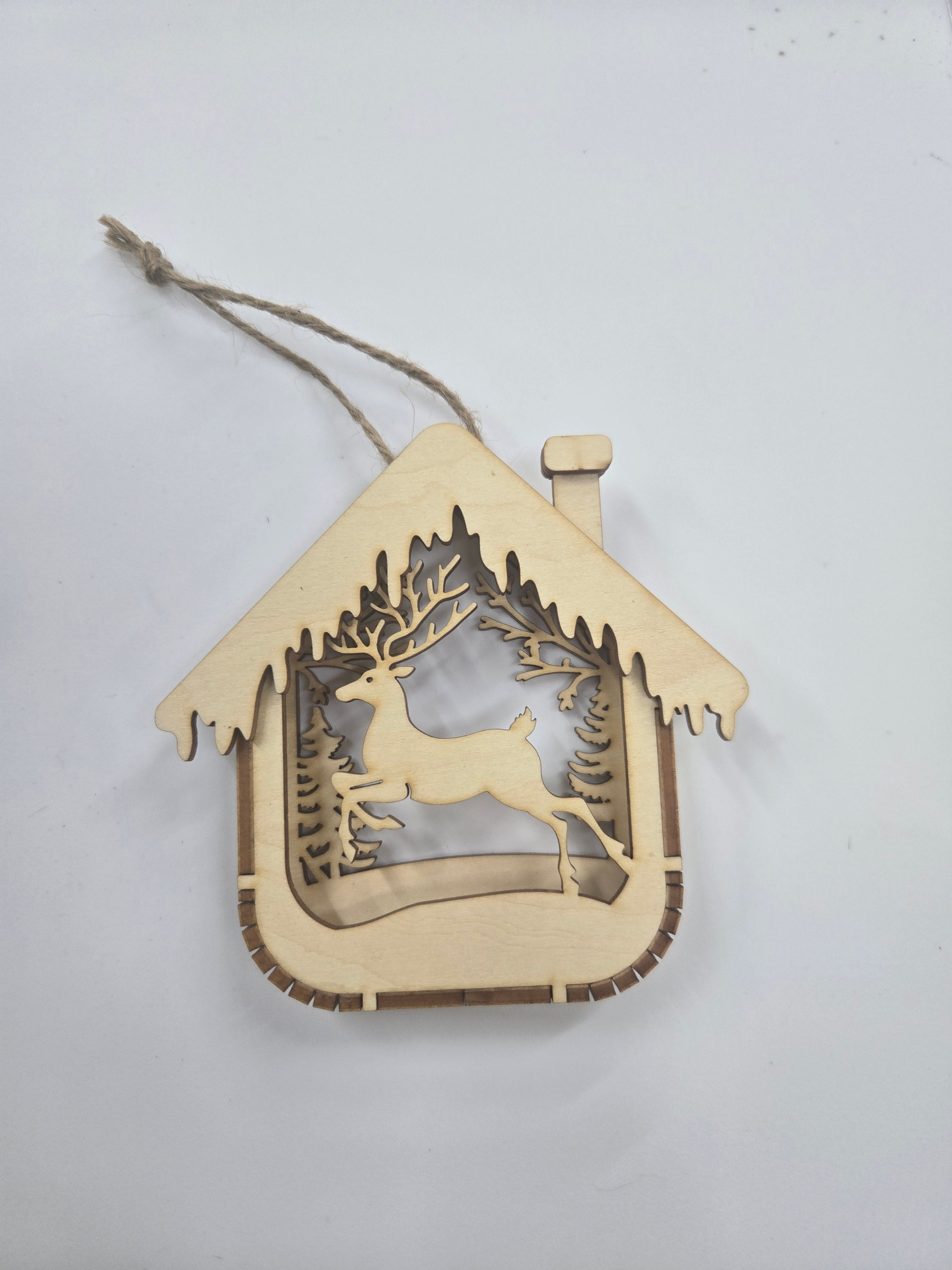 Small 3D Box Christmas Ornament

L x W x H = 4in x 3/4in x 4in