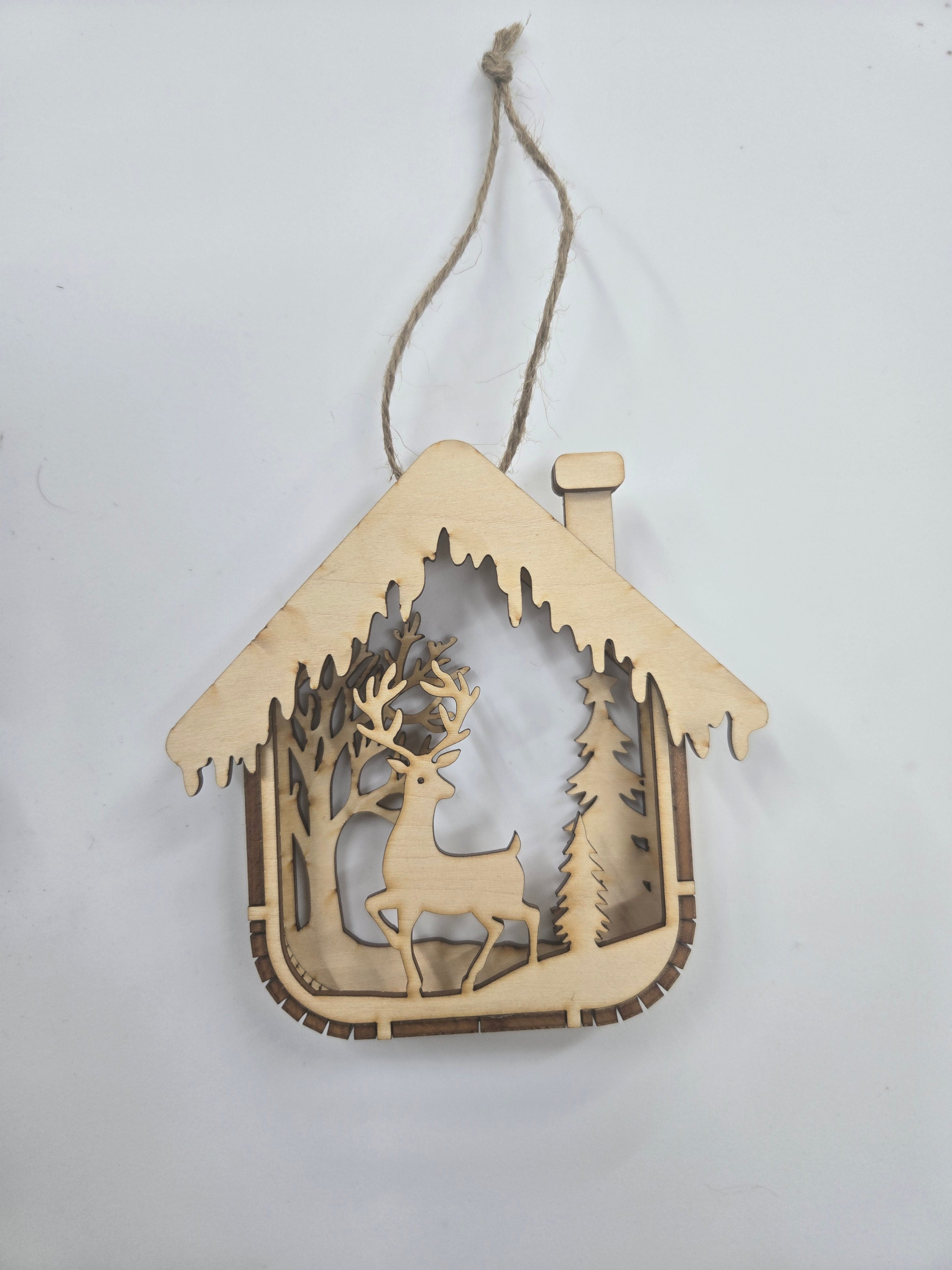 Small 3D Box Christmas Ornament

L x W x H = 4in x 3/4in x 4in