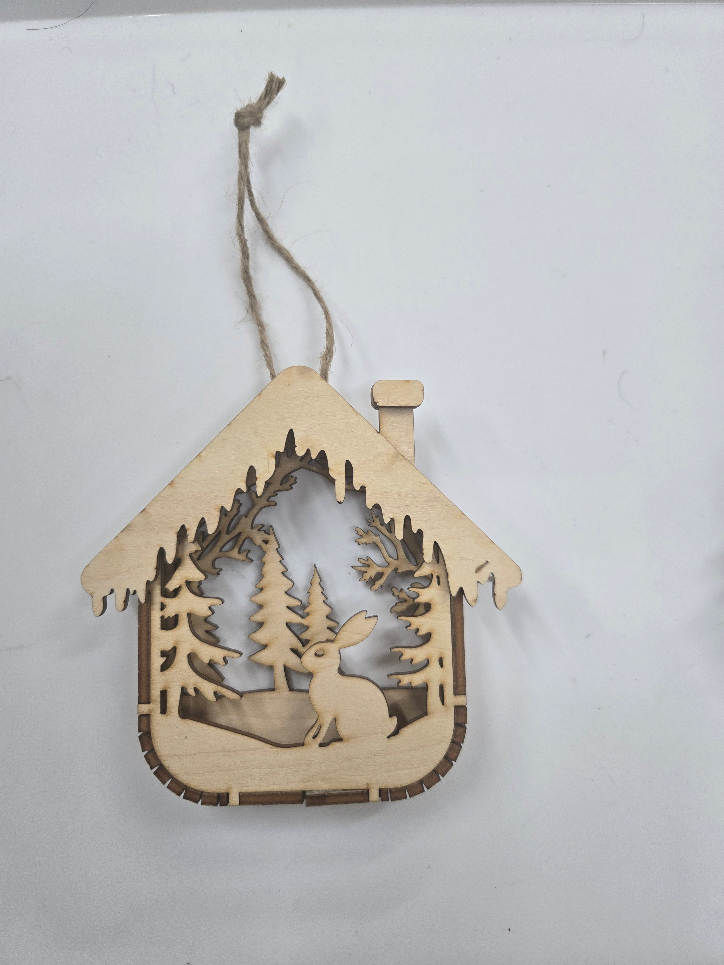 Small 3D Box Christmas Ornament

L x W x H = 4in x 3/4in x 4in