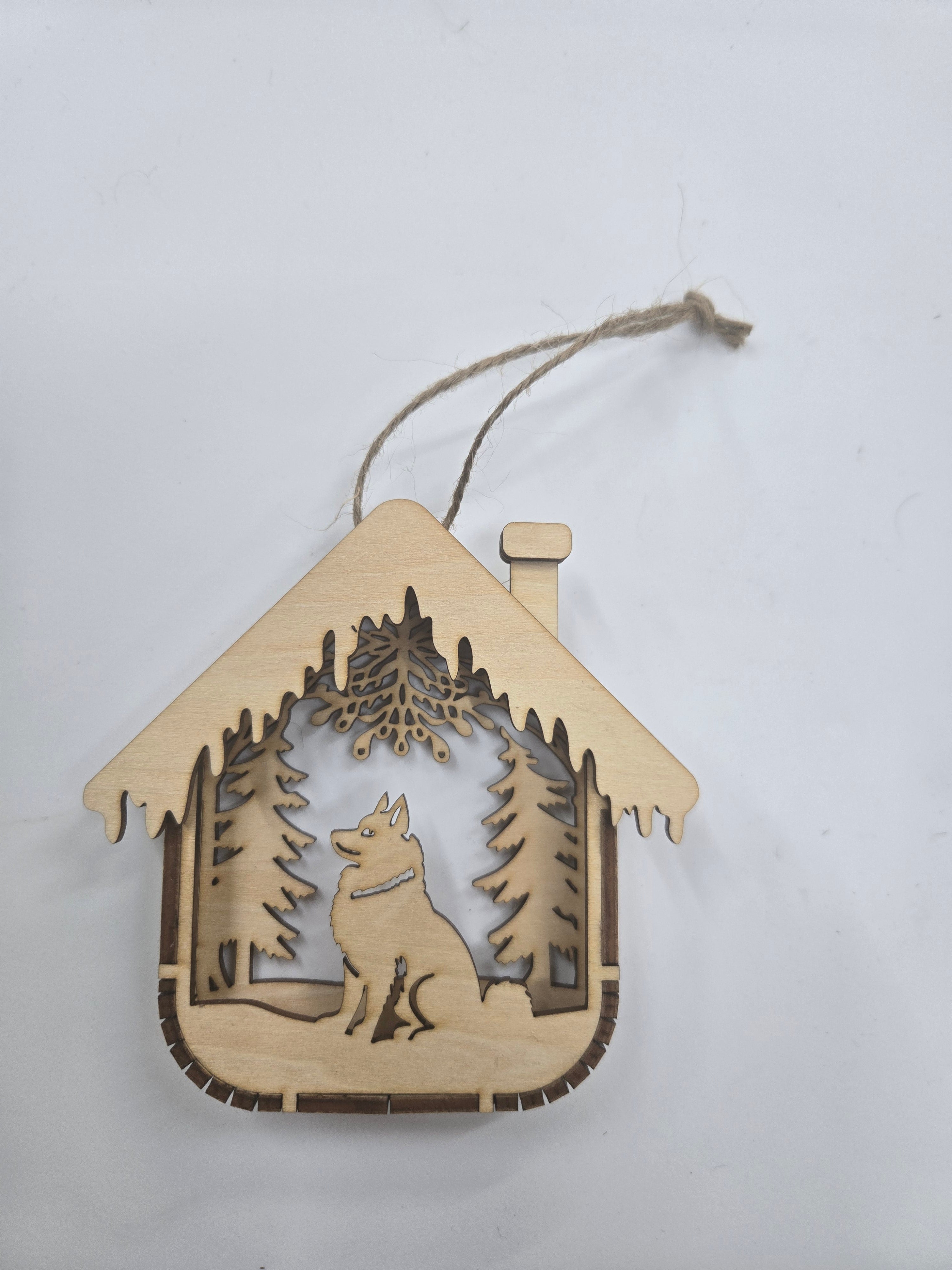 Small 3D Box Christmas Ornament

L x W x H = 4in x 3/4in x 4in