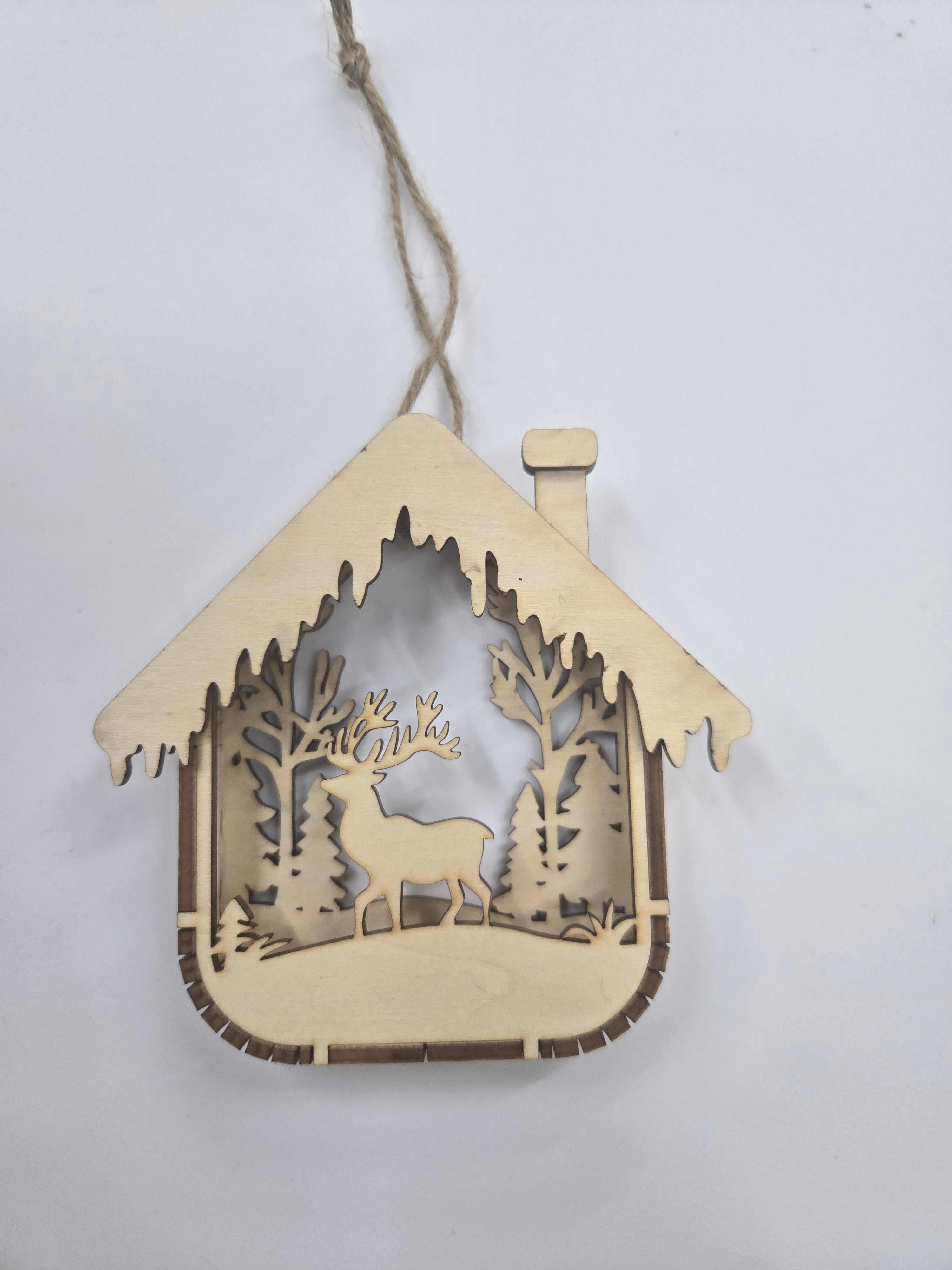 Small 3D Box Christmas Ornament

L x W x H = 4in x 3/4in x 4in