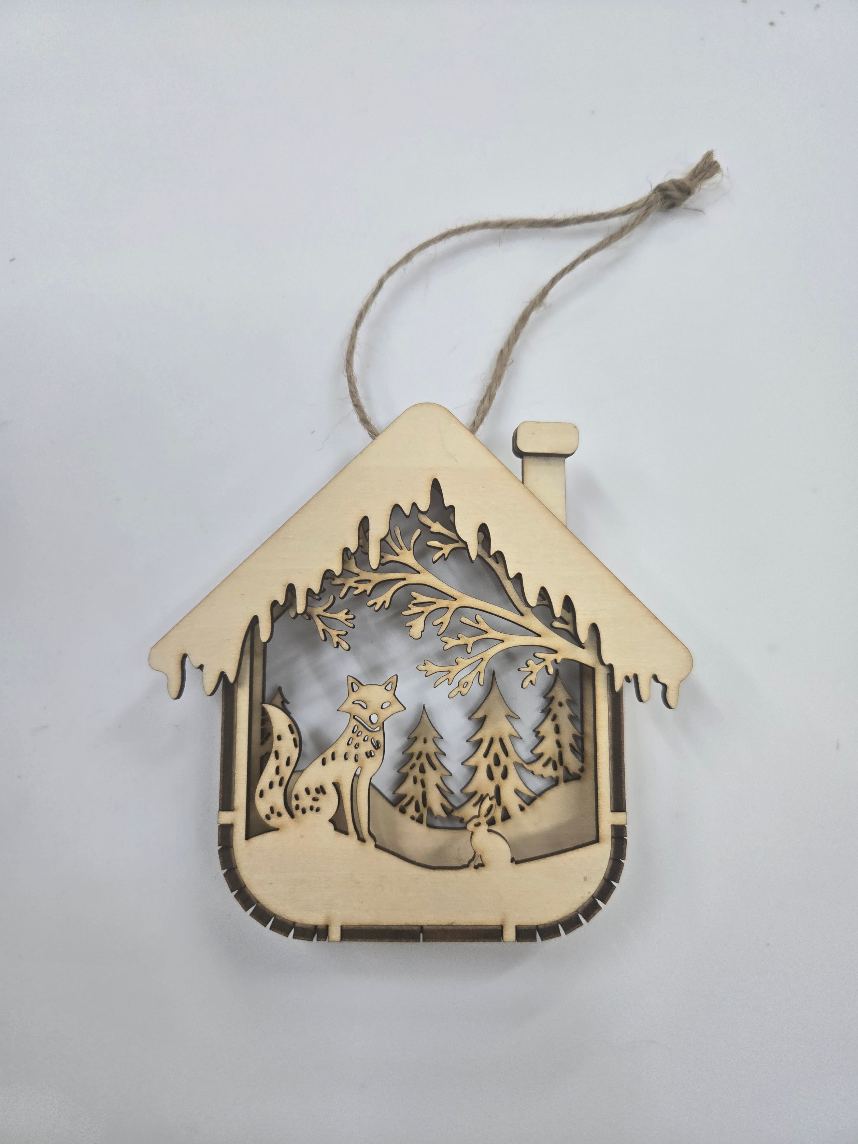 Small 3D Box Christmas Ornament

L x W x H = 4in x 3/4in x 4in