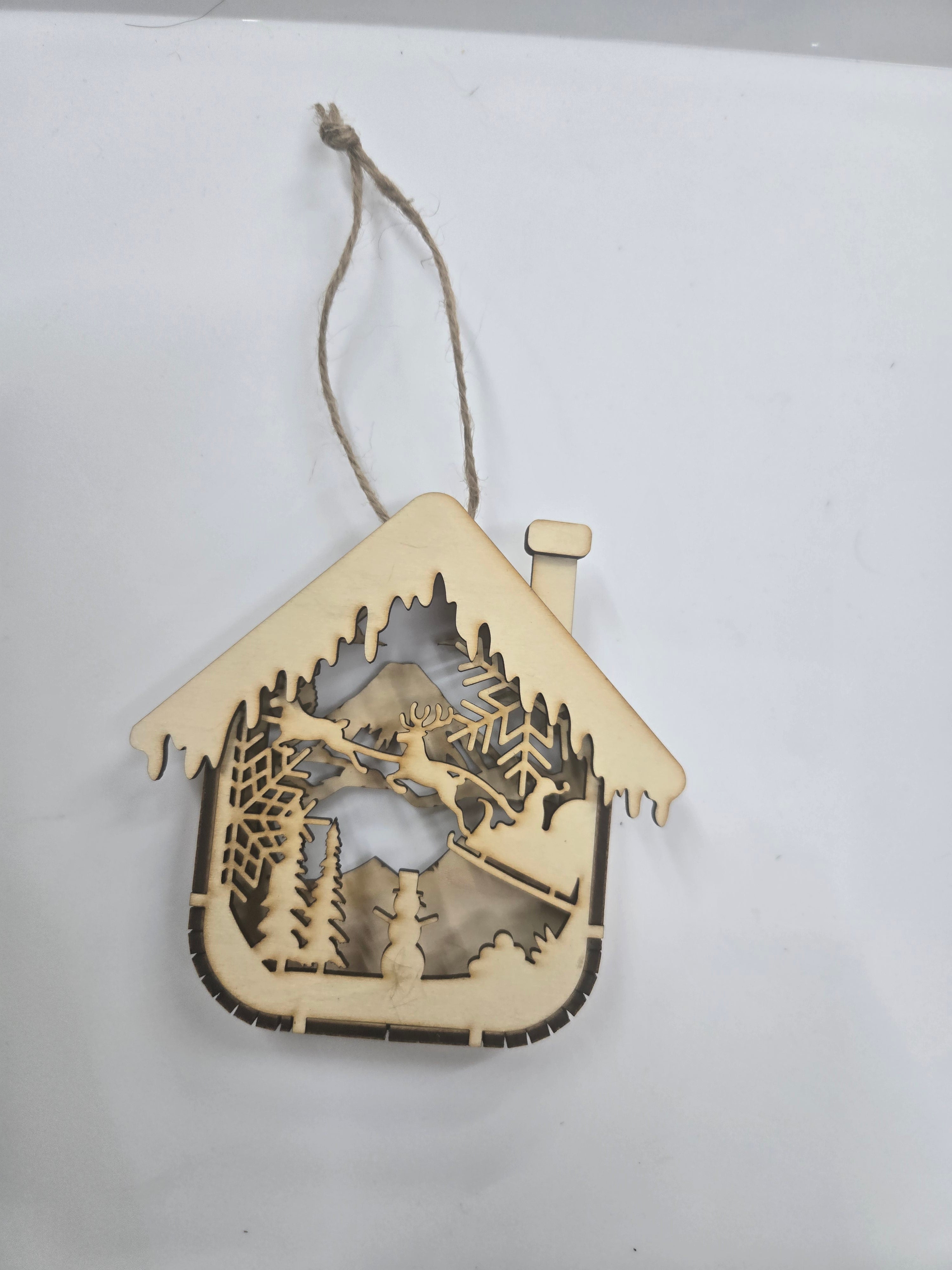Small 3D Box Christmas Ornament

L x W x H = 4in x 3/4in x 4in