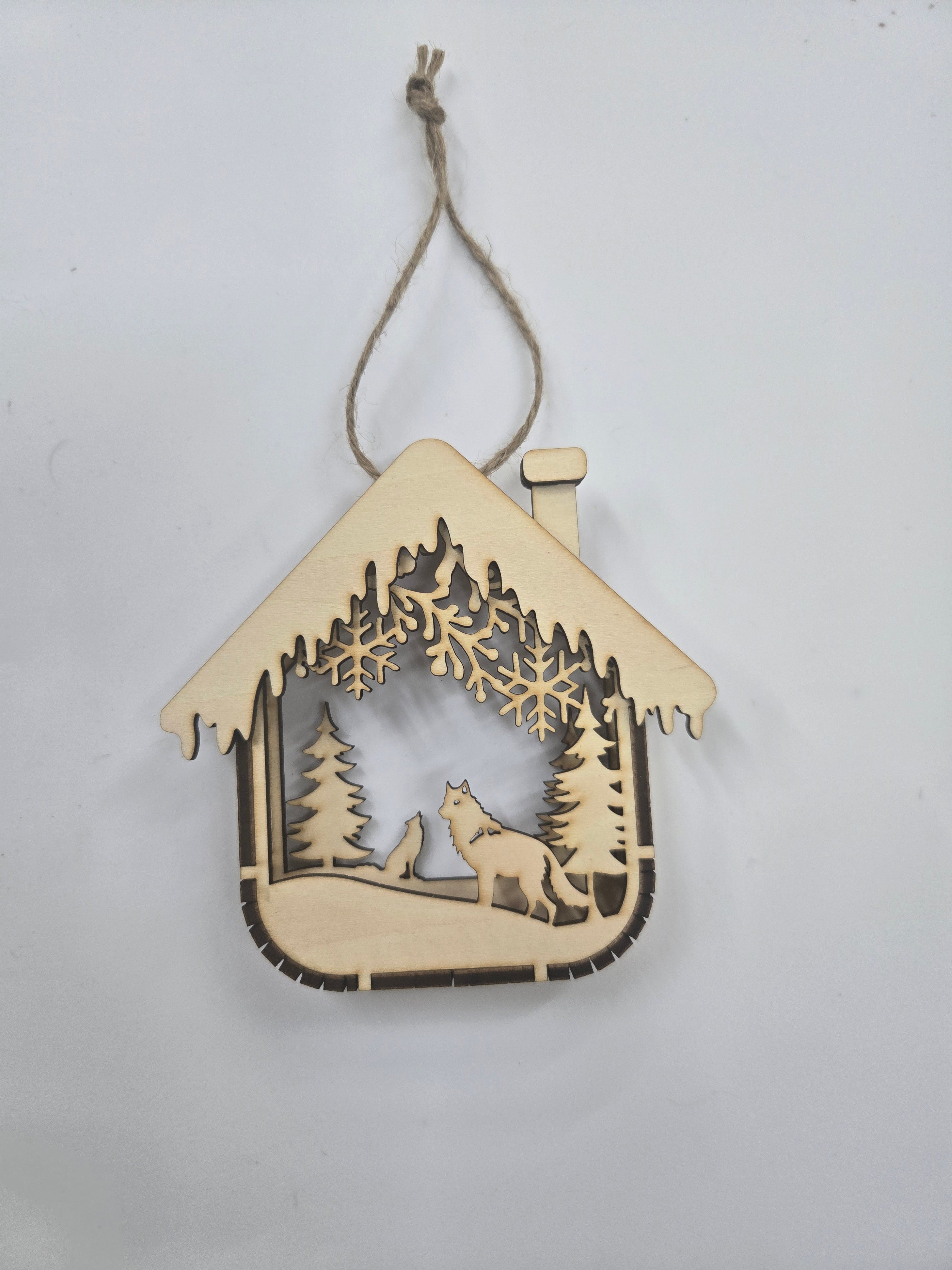 Small 3D Box Christmas Ornament

L x W x H = 4in x 3/4in x 4in