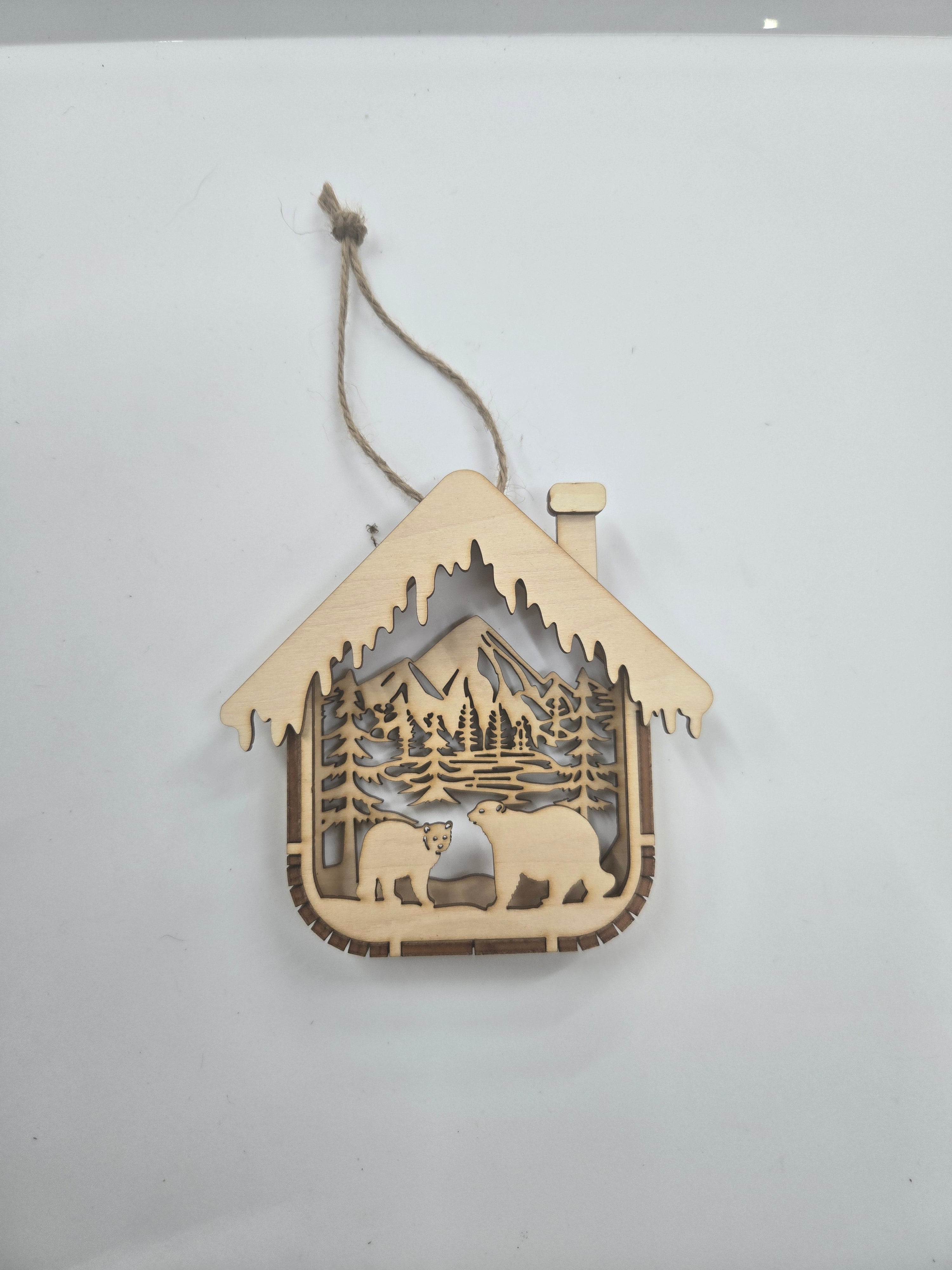 Small 3D Box Christmas Ornament

L x W x H = 4in x 3/4in x 4in