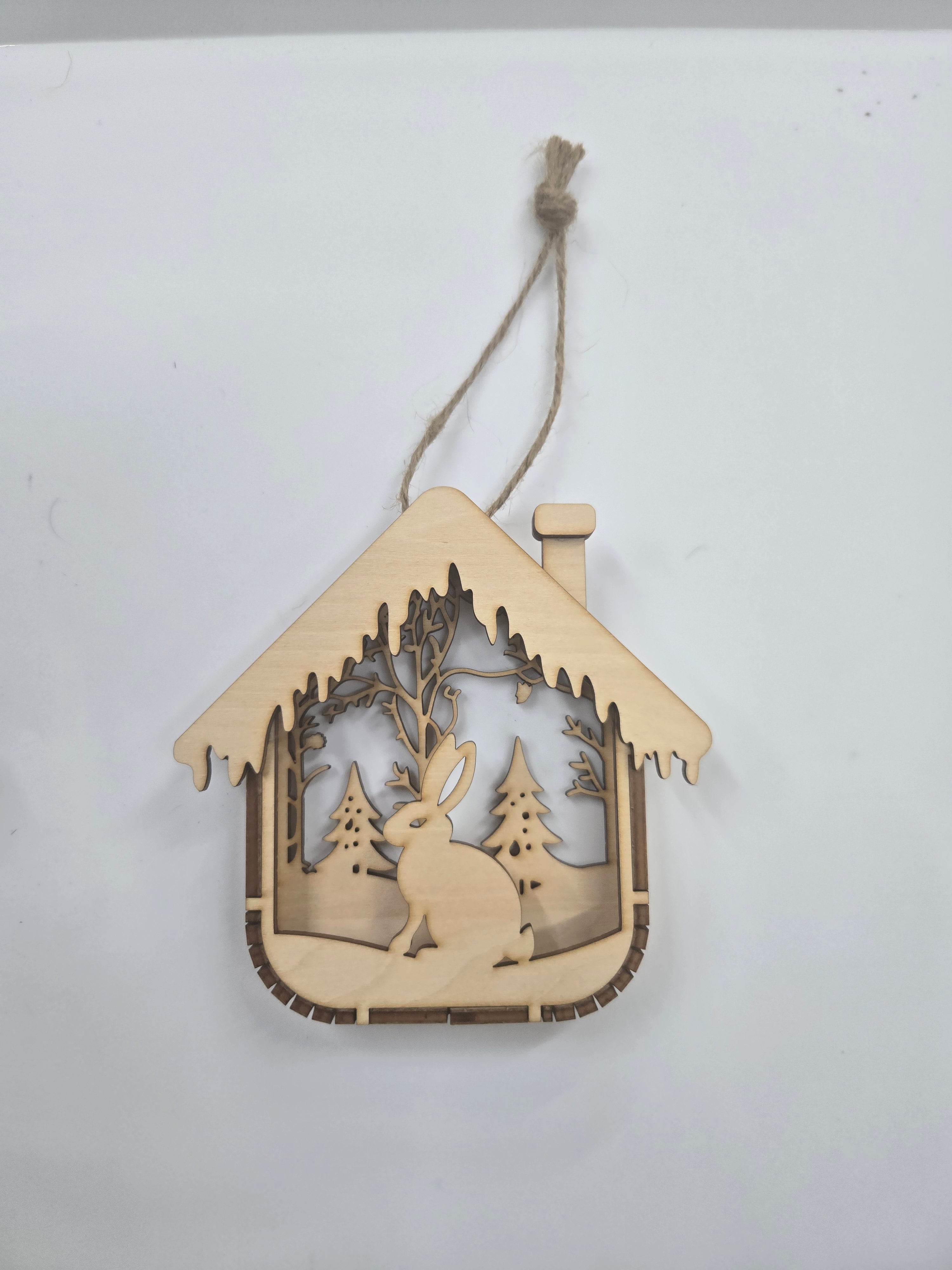 Small 3D Box Christmas Ornament

L x W x H = 4in x 3/4in x 4in