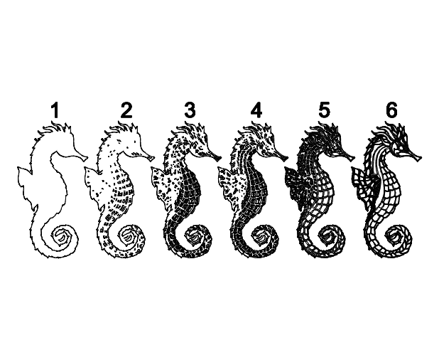 Layered Seahorse Mandala