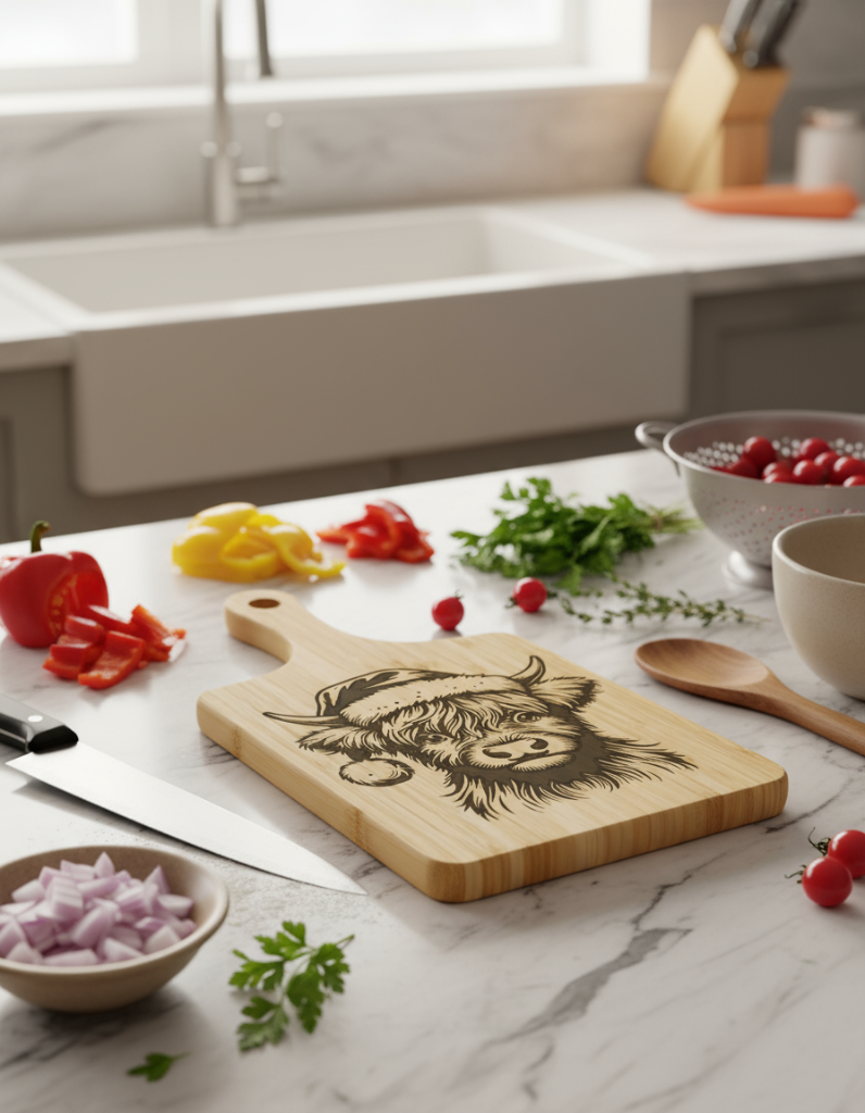 Highland Cow Cutting Board 779