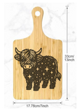 Highland Cow Bamboo Cutting Board 859