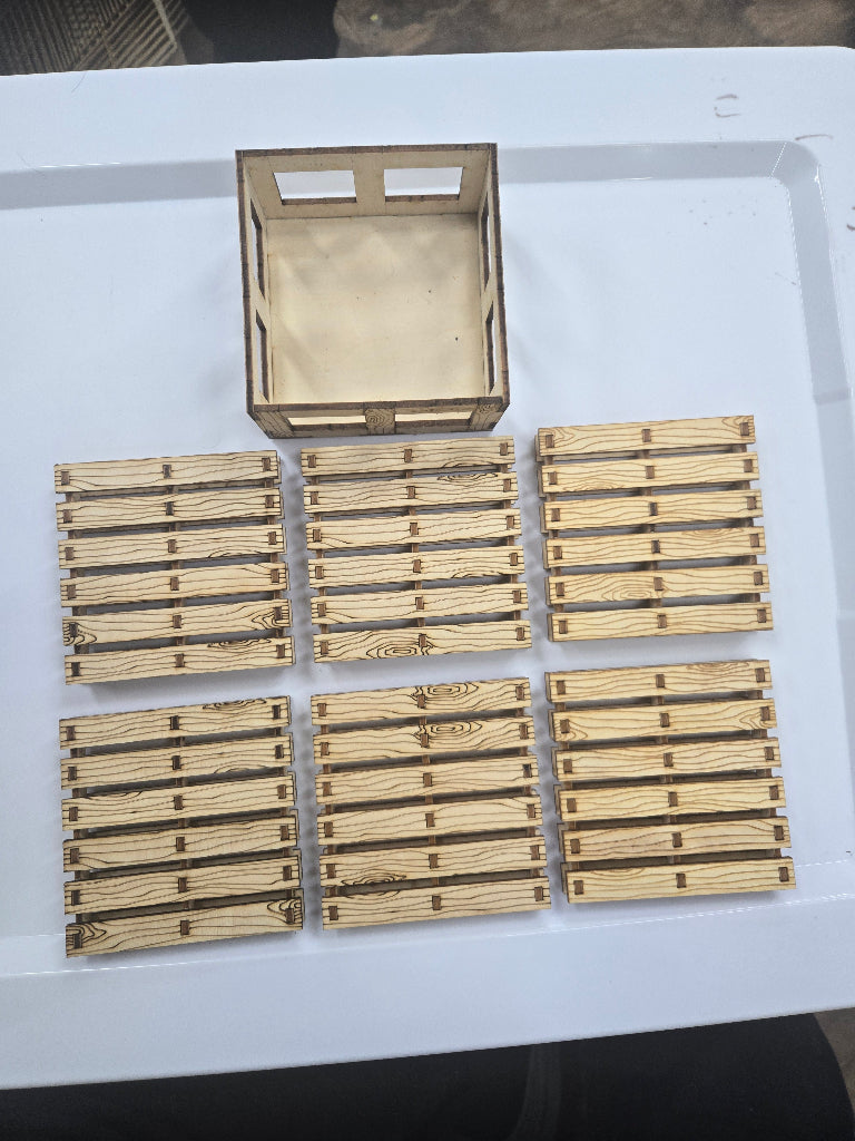 Wooden Pallet Coasters Set