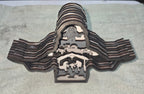 Wooden Nativity Christmas decoration 7-Layered scene cutout with a Jesus Frame and gray background

L x W x H = 12.5in x 1.5in x 11in