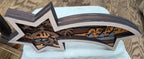 Wooden Nativity Christmas decoration 7-Layered scene cutout with a Shooting Star Frame and gray background

L x W x H = 18.5in x 1.5in x 8in