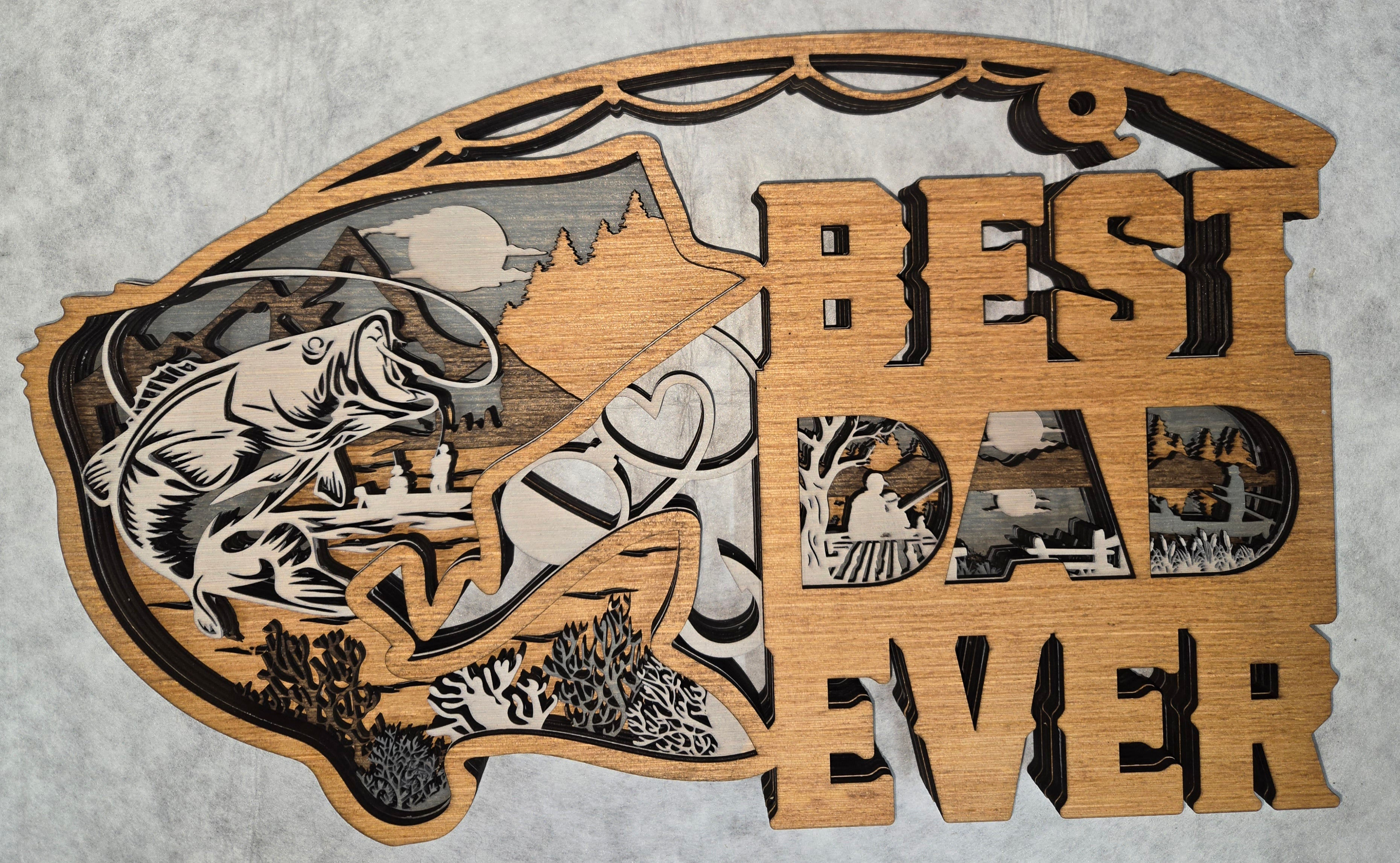 Layered Best Dad Fishing