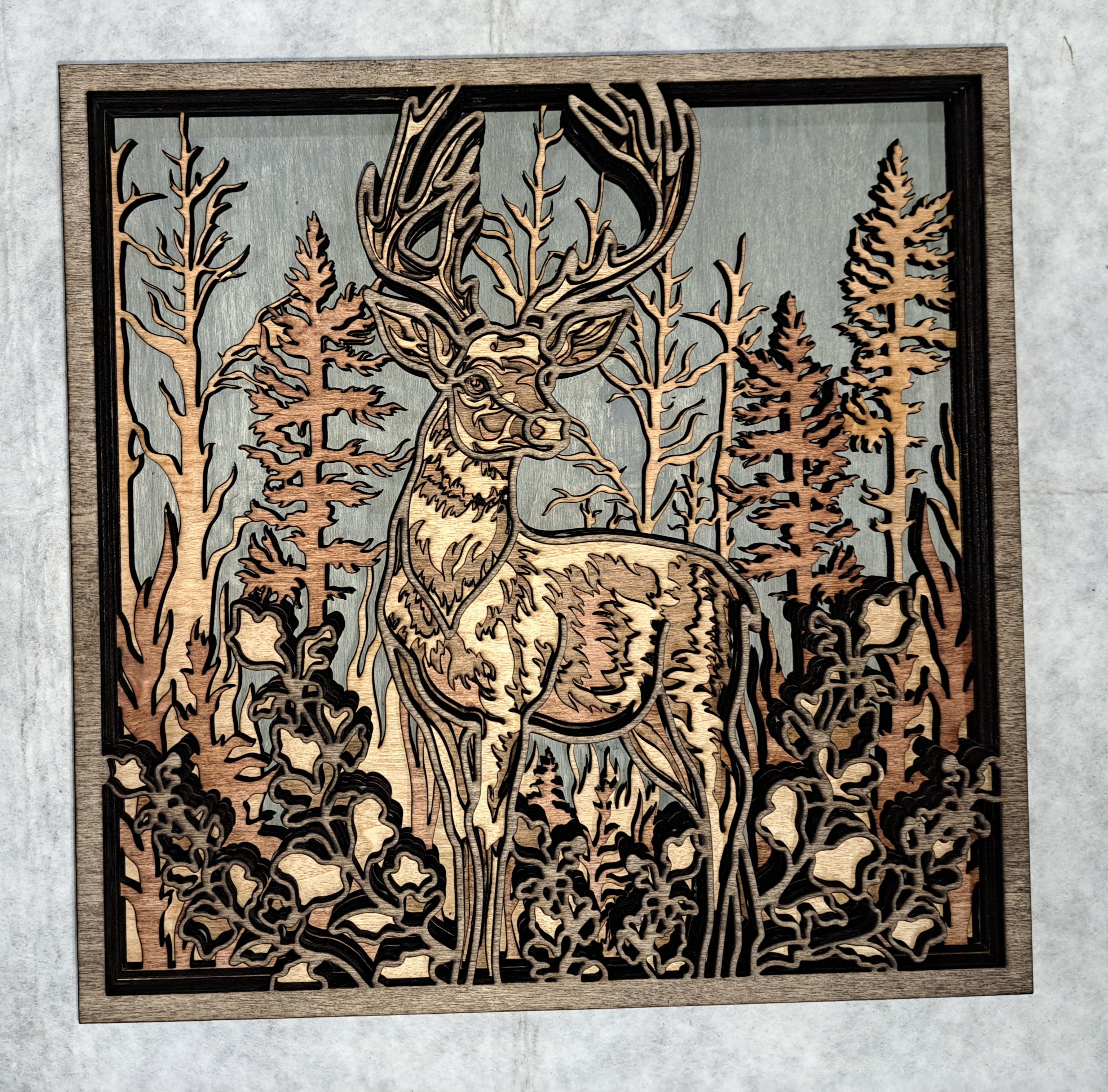 Layered Deer Picture Frame