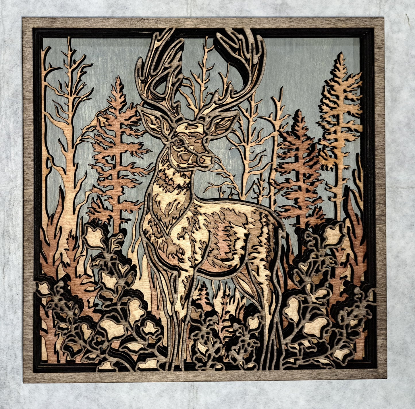 Layered Deer Picture Frame