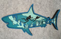 Layered Shark Scuba Diving Scene