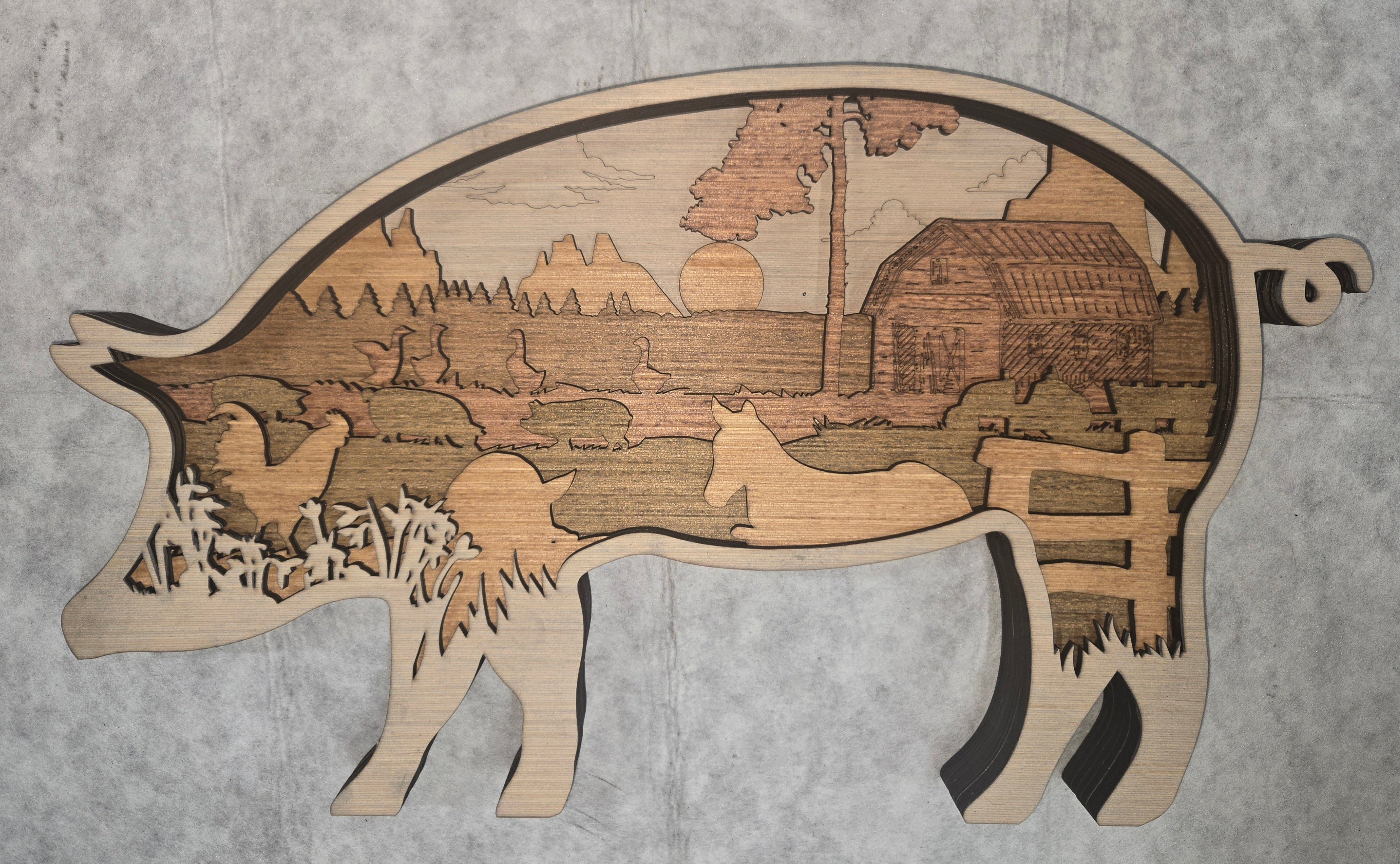 Layered Pig Barnyard