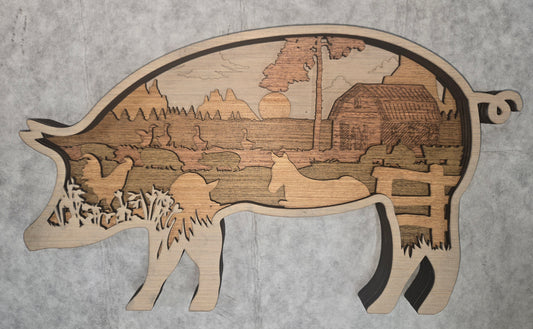 Layered Pig Barnyard