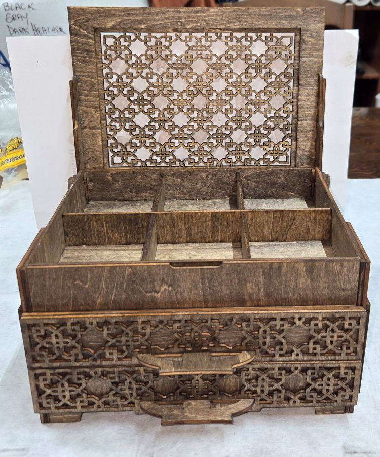 2 Drawer Jewelry Box -w- Lid